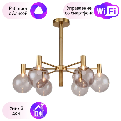 Люстра на штанге Favourite Eternity с поддержкой Алиса 2765-6P-A 