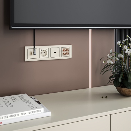 Розетка HDMI без рамки Werkel слоновая кость W1186003