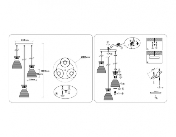 Подвесной светильник Ambrella Light TR TR3408 