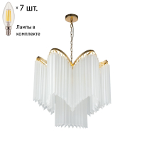 Подвесная люстра с лампочками Favourite Nubes 2966-7P+Lamps E14 Свеча