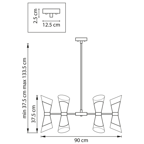 Люстра на штанге Strato Lightstar с поддержкой Алисы, 817162