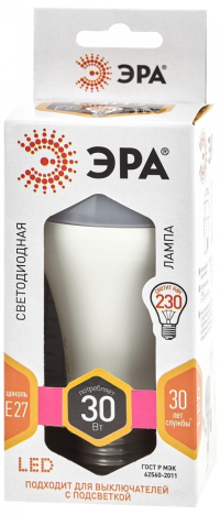 Лампа светодиодная ЭРА E27 30W 2700K матовая LED A65-30W-827-E27 Б0048015