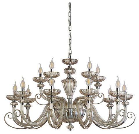 Подвесная люстра Newport ANNETTE 8620+5/C chrome cognac 