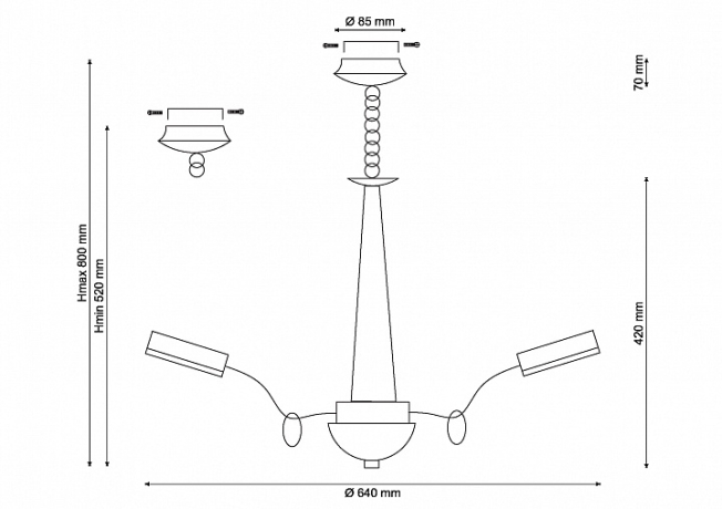 Подвесная люстра Lucia Tucci Natura Natura 156.6 