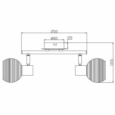 Нарушена упаковка.  <267750> Спот Rivoli Medeya 7029-702  Б0047123