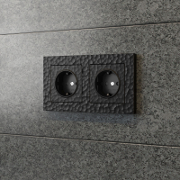 Рамка на 2 поста (черный) Hammer Werkel W0022408