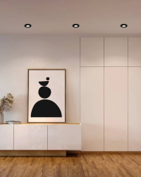 900748 Встраиваемый светильник диммируемый PINEDA, 5,5W (LED), 3000K, ?84, пластик, черный Eglo