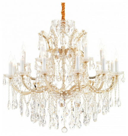 Подвесная люстра iLamp Diamond 6071-18 GD+CL 