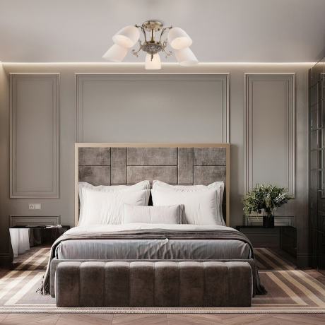 Люстра на штанге Eurosvet Ariele 22010/5 античная бронза 