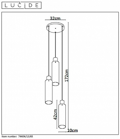 Подвесной светильник Lucide Orlando 74404/13/65 