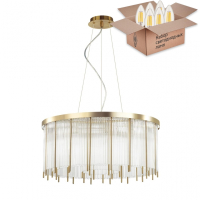 Подвесная люстра с лампочками Odeon Light York 4788/10+Lamps E14 Свеча