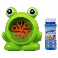 Нарушена упаковка!  <604343> Машинка автоматическая для мыльных пузырей "ЛЯГУШОНОК", 50 мл, ЮНЛАНДИЯ, 664481 (664481)