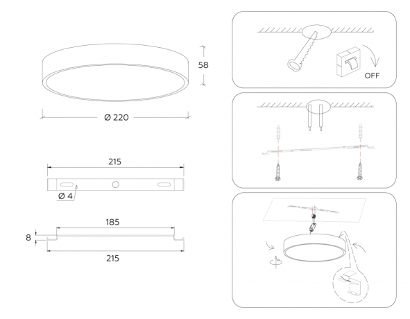 Накладной светильник Ambrella Light FV FV5520 