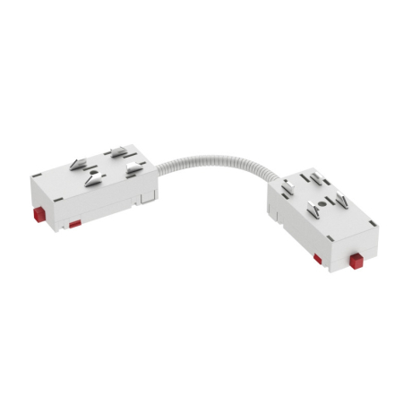 Соединитель угловой гибкий для однофазного шинопровода Denkirs TR2103-WH 