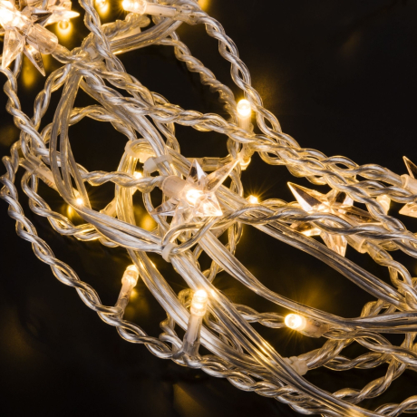 Гирлянда бахрома 1,8*0,5м IP20 Eurosvet 100-002 теплый белый (a049842)