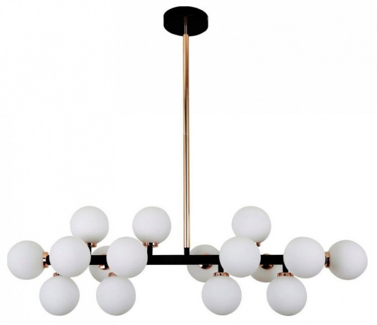 Люстра на штанге LUMINA DECO Marsiada LDP 6033-16 BK+MD 