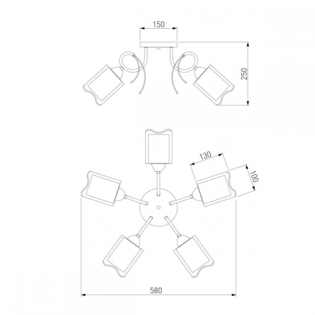 Потолочная люстра Eurosvet Renee 30122/5 хром