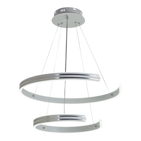 Подвесная диммируемая люстра с пультом ДУ Profit Light 6039/2 WHT+CHR 192W 