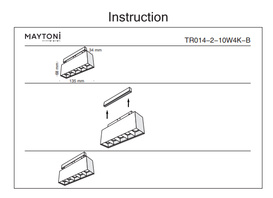 Трековый светильник 11W 4000К для магнитного шинопровода Maytoni Track lamps TR014-2-10W4K-B