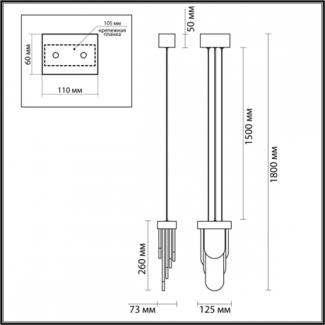 Подвесной светодиодный светильник Odeon Light Exclusive Hightech Foros 5437/12L 