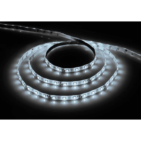 5м. Cветодиодная лента холодного цвета 6500К 2835 4,8W 12V 60LED/m IP65 Feron LS604 27638