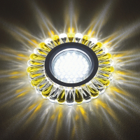 Нарушена упаковка.  <184851> Встраиваемый светильник с LED подсветкой Fametto Luciole DLS-L145 Gu5.3 Glassy/Gold (UL-00003891) DLS-L145 GU5.3 GLASSY/GOLD