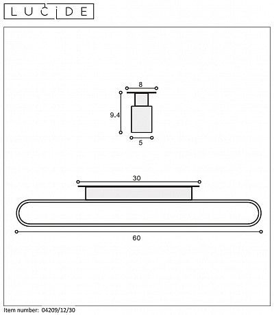 Подсветка для зеркал Lucide Madelon 04209/12/30 