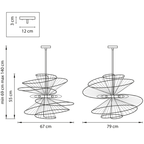 Подвесная люстра Zeta Lightstar 728183 