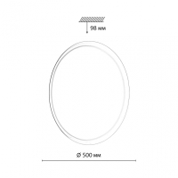 7776/ELN PALE SN 110 Светильник пластик/белый LED 76Вт 3000/4000/6000К D500 IP43 CCT JOLLY SONEX