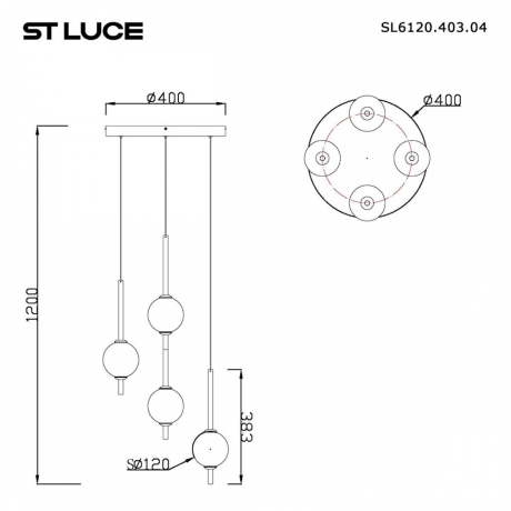 Подвесной светильник ST-Luce Peek SL6120.403.04 
