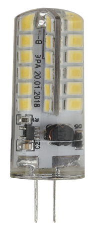 Лампа светодиодная ЭРА G4 3,5W 2700K прозрачная LED JC-3,5W-12V-827-G4 Б0033195 