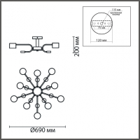 Потолочная люстра Lumion Rondo Comfi 8196/10C