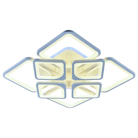 Светодиодная диммируемая люстра с ПДУ Profit Light 8057/4+4 WHT A 224W+10W RGB 