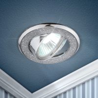 Нарушена упаковка!  <173353> Точечный встраиваемый поворотный светильник Эра DK18 CH/SH SL C0043759