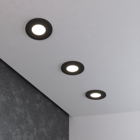 Встраиваемый влагозащищенный светильник Elektrostandard 125 MR16 черный матовый (a053360) 