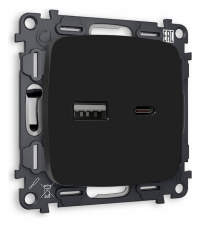 Розетка 2хUSB type A и C без рамки Ambrella Volt OMEGA MO811010