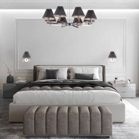 Подвесная люстра Peony Eurosvet 60136/8 хром/графит