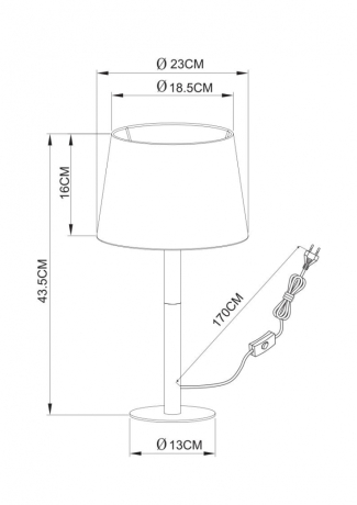 Настольная лампа в комплекте с лампочкой  Arte lamp A2102LT-1WH+Lamps 