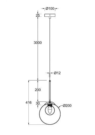Подвесной светильник Maytoni Basic form MOD521PL-01G3 