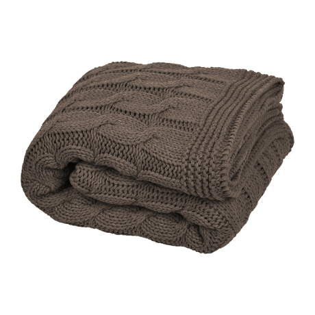 Плед вязаный, ''Nordvic'', 160*120 см, цвет ''Ясень'', 60% хлопок, 40% полиэстр Qwerty 66503