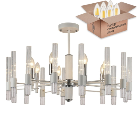 Подвесная люстра с лампочками F-Promo Supreme 2539-8P+Lamps E14 Свеча 