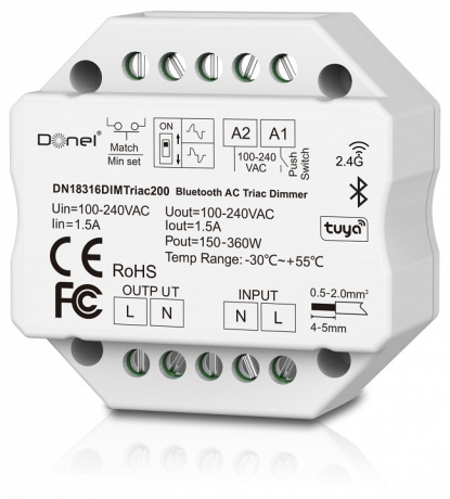 Контроллер-диммер Donel DN8HF DN18316DIMTriac200 
