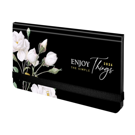 Нарушена упаковка!  <795351> Еженедельник датированный 2026 с резинкой 171х93 мм, BRAUBERG, твердый, УФ-ЛАК, 64 л., "Розы", 117353