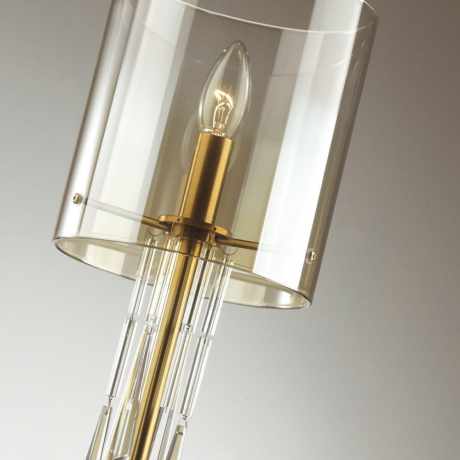 Настольная лампа Odeon Nicole с лампочкой 4886/1T+Lamps E14 Свеча 
