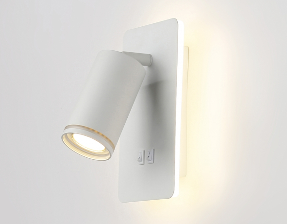 Настенный светодиодный светильник с выключателем Ambrella light WALLERS FW2465 