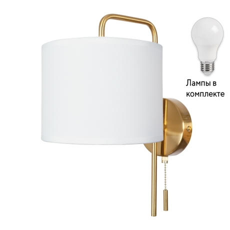 Бра с лампочкой Arte lamp A5024AP-1PB+Lamps 