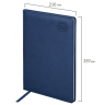 Нарушена упаковка!  <795160> Еженедельник датированный 2026 БОЛЬШОЙ ФОРМАТ 210х297 мм, А4 BRAUBERG "Favorite", под кожу, синий, 117151