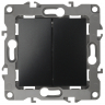 Выключатель двухклавишный ЭРА 12 10AX 250V 12-1104-05 Б0014649