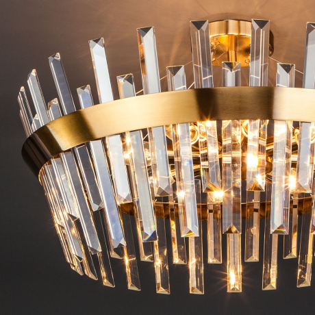 Накладной светильник Eurosvet Steccato 10111/8 золотая бронза/прозрачный хрусталь Strotskis 
