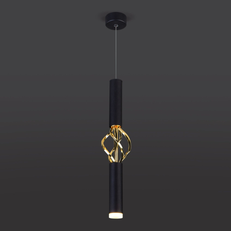 Подвесной светильник Eurosvet Lance 50191/1 LED черный/золото 